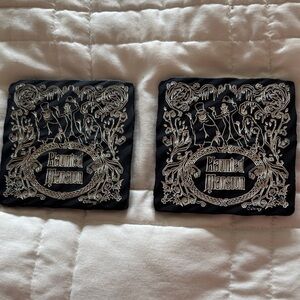 Disney Haunted Mansion Black and Silver Coasters